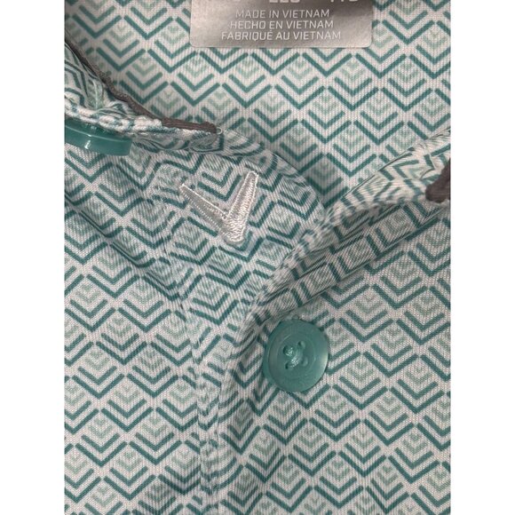 Callaway Mens Swing Tech Opti-Dri Polo Shirt XXL Light Blue Geometric Pattern - Picture 5 of 9